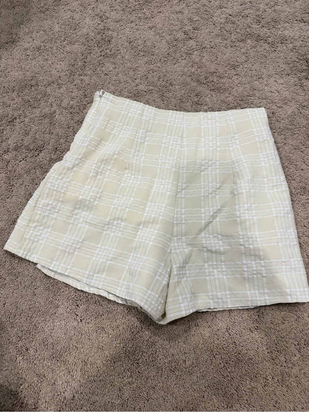 Forever 21 Plaid Mini Skort With Button Details, Size XS